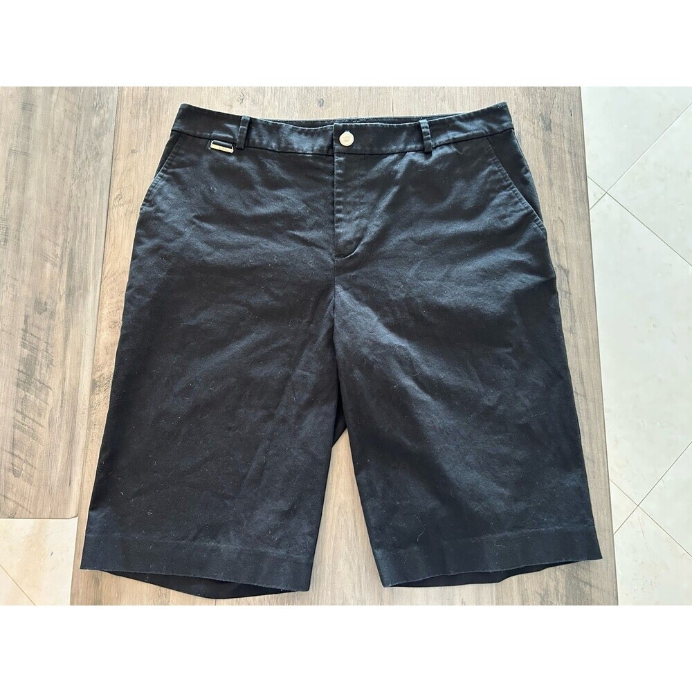 Lauren Ralph Lauren Active Golf Shorts Black Cotton Blend Women's Size 10